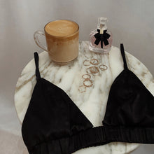 Load image into Gallery viewer, Midnight Satin Bralette
